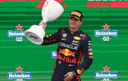 Dutch GP: Max Verstappen races to record-equalling victory