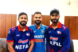 Starstruck Nepal players enjoy a slice of Kohli