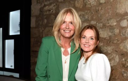 Loose Women’s Penny Lancaster arrives on crutches to Geri Halliwell’s book launch