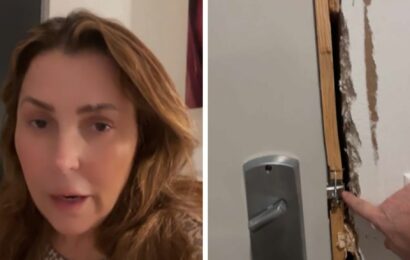 Jillian Barberie's Front Door Almost Broken Down, Middle Of the Night