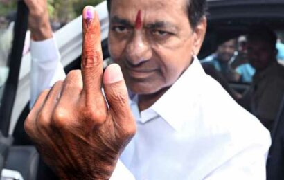 PIX: Famous faces at polling booths in Telangana